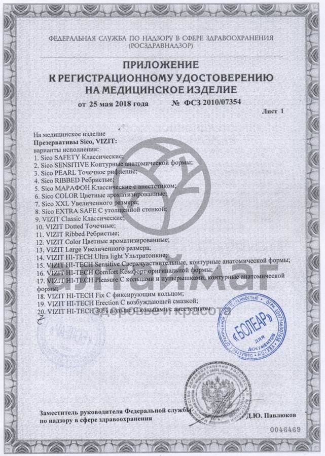 Сертификат на товар Презерватив sico №3 ребристый Презерватив sico №3 ребристый сертификат
